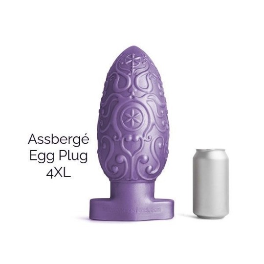 ASSBERGE Egg Butt Plug 4XL Purple Hankey's Toys