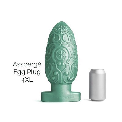 ASSBERGE Egg Butt Plug 4XL Green Hankey's Toys