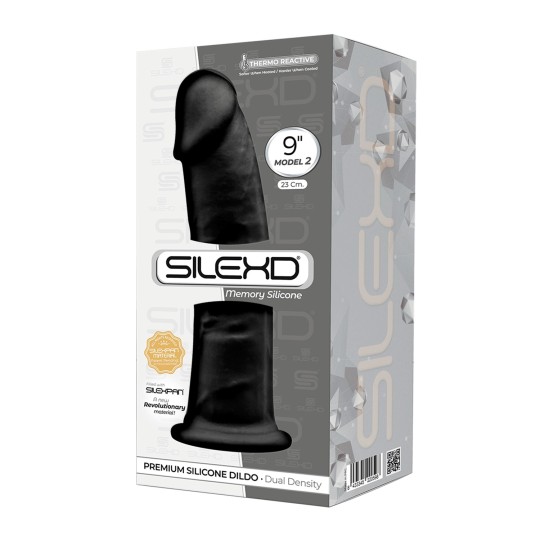 Black Double Density Dildo 9 Inch Model 2 SilexD 3