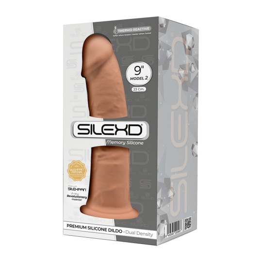 Tan Dual Density Dildo 22,8 cm Model 2 SilexD 3