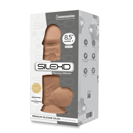 Gode Double Densité Tan 21,5 cm Modèle 4 SilexD