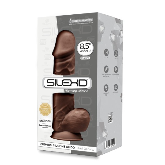 Double Density Dildo Braun 21,5 cm Modell 4 SilexD 3