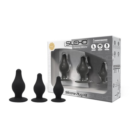 Kit 3 Silikon-Analplugs S M L SilexD