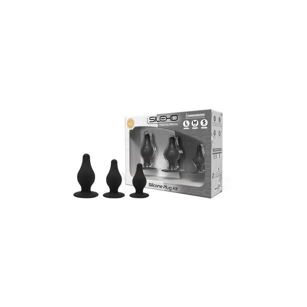 Kit 3 Silikon-Analplugs S M L SilexD