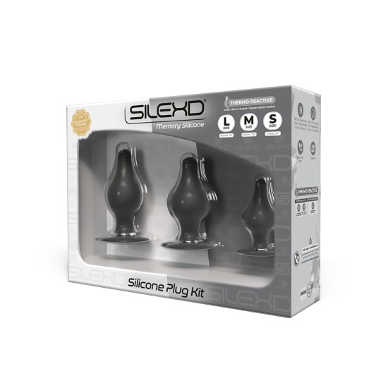 Kit 3 Silikon-Analplugs S M L SilexD