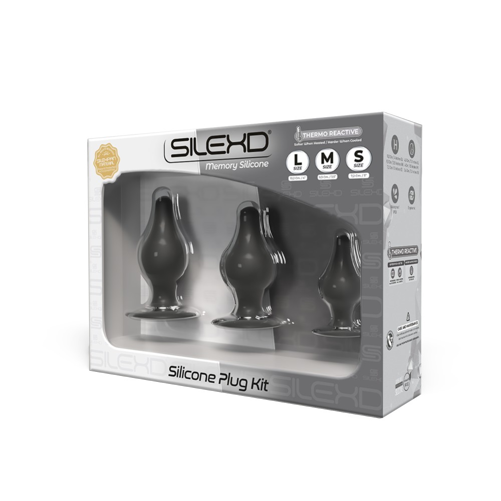 Kit 3 Silikon-Analplugs S M L SilexD