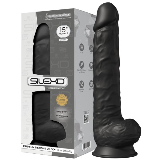 Black Double Density Dildo 38 cm SilexD 1