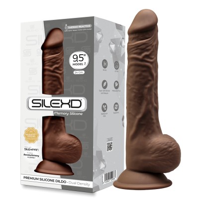 Brauner Double-Density-Dildo 24 cm Modell 3 SilexD 1