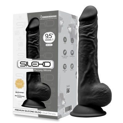 Schwarzer Double-Density-Dildo 24 cm Modell 3 SilexD 1