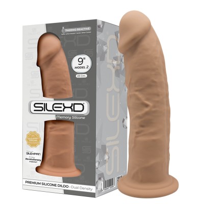 Tan Dual Density Dildo 22,8 cm Modell 2 SilexD 1