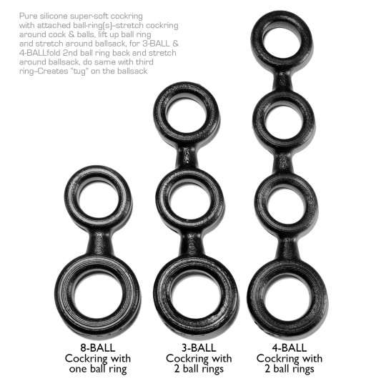 4-BALL Cockring Ballstretcher Oxballs 4