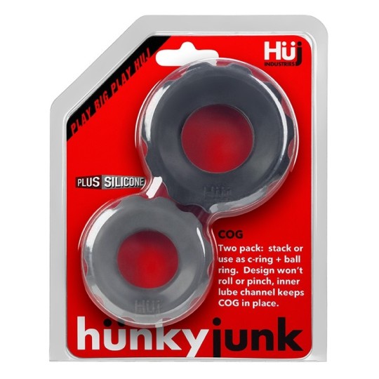 Cog 2-size c-ring pack noir gris Oxballs HünkyJünk 10