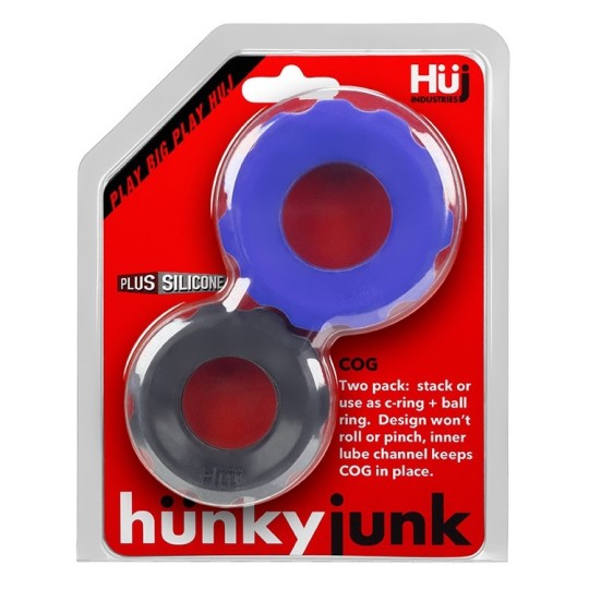 Cog 2-size c-ring pack noir gris Oxballs HünkyJünk 12