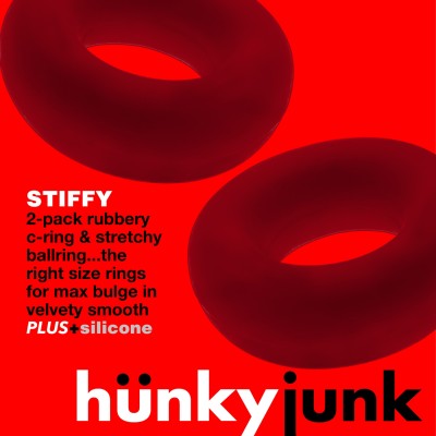 STIFFY Bulge C-Ring 2 pack Red HÜNKYJUNK 1