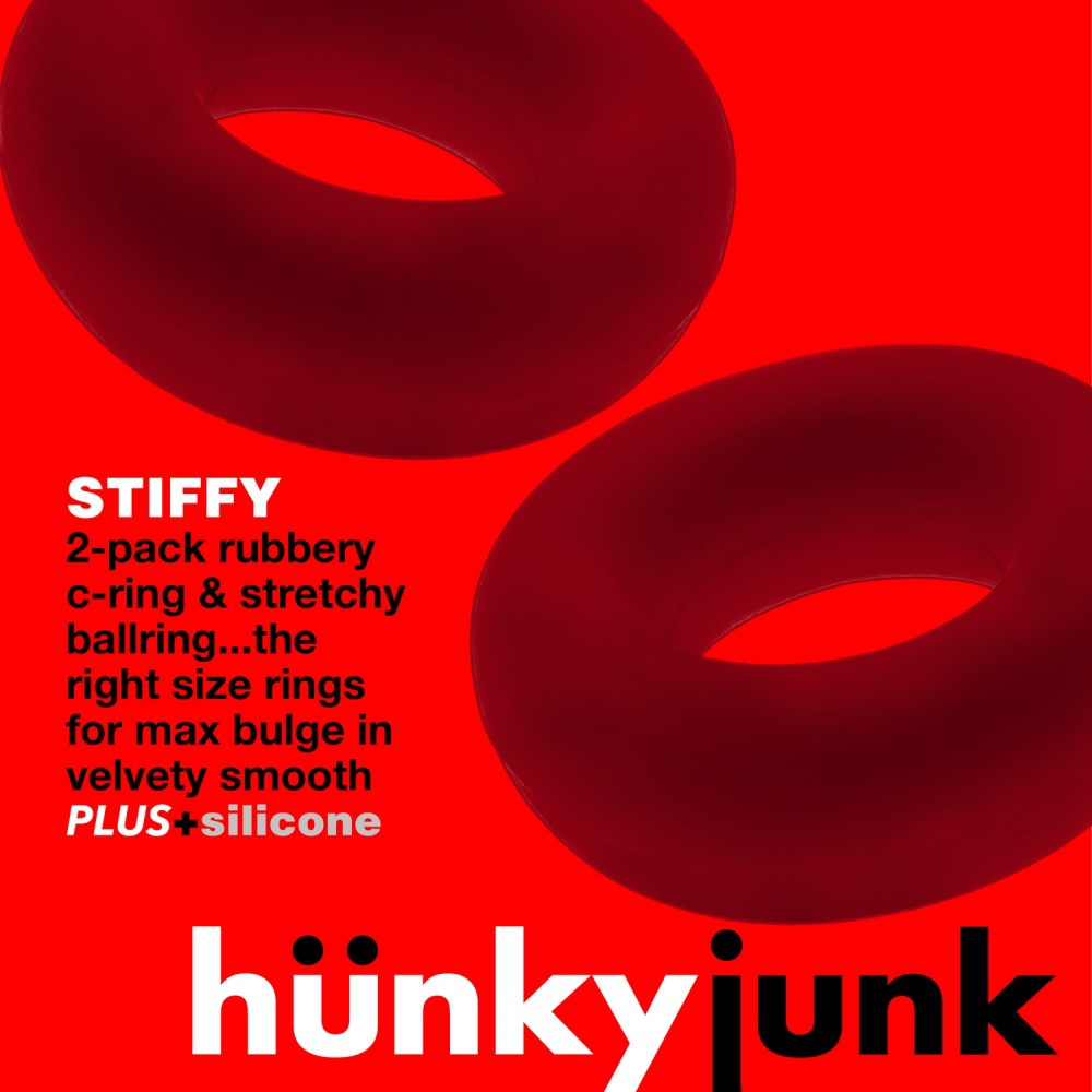 STIFFY Bulge C-Ring 2 pack Red HÜNKYJUNK 1