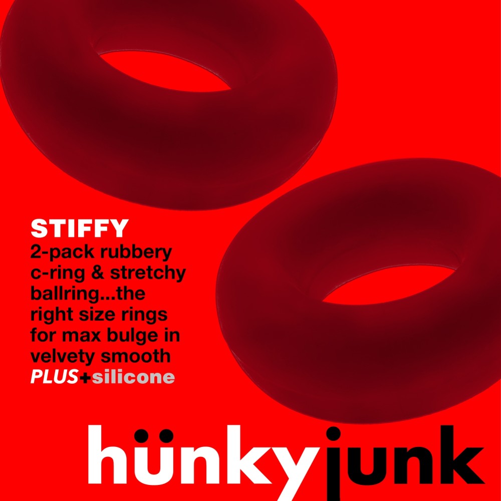 STIFFY Bulge C-Ring 2 pack Rouge HÜNKYJUNK 1