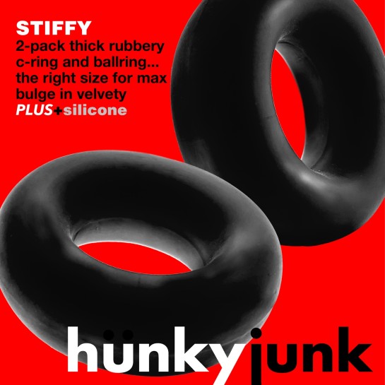 STIFFY Bulge C-Ring 2 pack Black HÜNKYJUNK 2