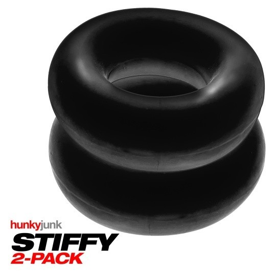 STIFFY Bulge C-Ring 2 pack Black HÜNKYJUNK 3