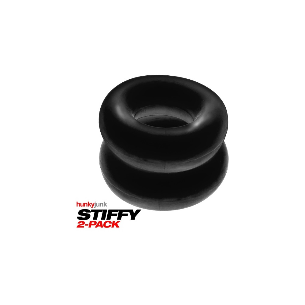 STIFFY Bulge C-Ring 2 pack Black HÜNKYJUNK 3