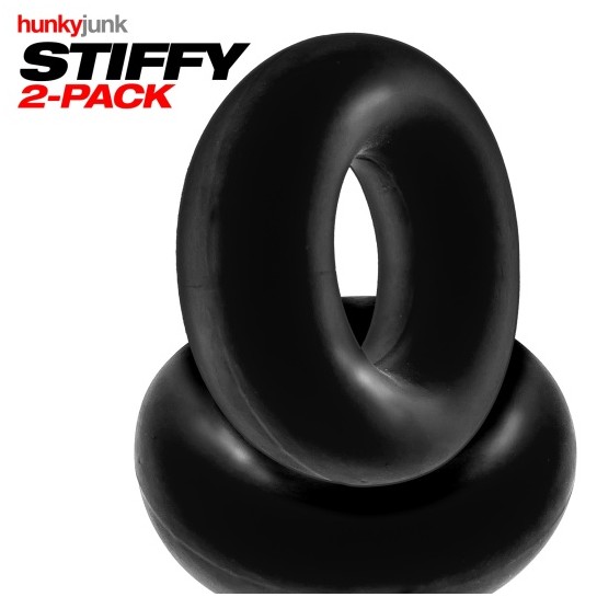 STIFFY Bulge C-Ring 2 pack Noir HÜNKYJUNK 1