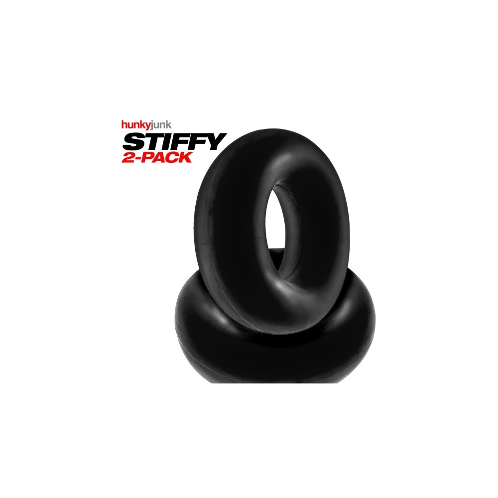 STIFFY Bulge C-Ring 2 pack Black HÜNKYJUNK 1