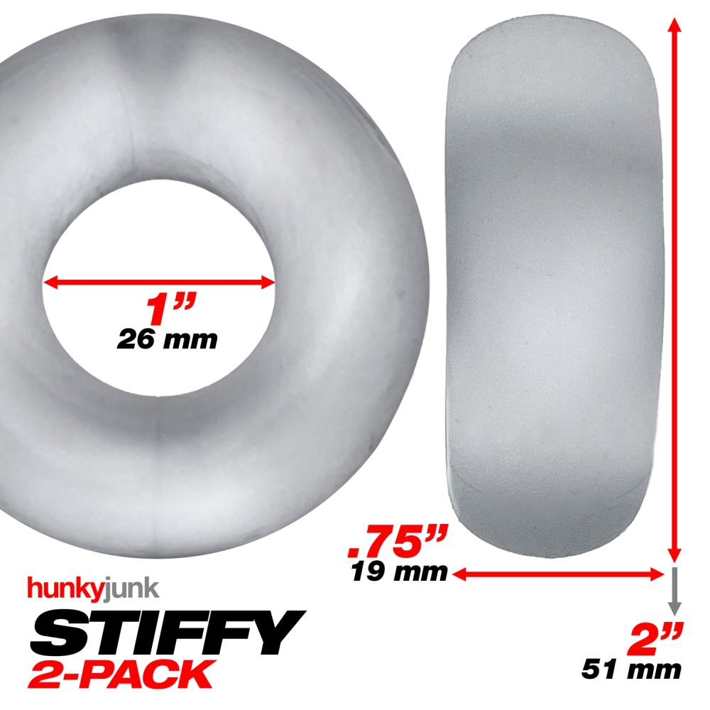 STIFFY Bulge C-Ring 2 pack Clear HÜNKYJUNK 2